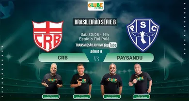 Imagem ilustrativa da notícia: Tem Jogo no DOL e na Clube: ouça CRB x Paysandu ao vivo