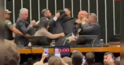 Imagens mostram o momento em que o Glauber foi retirado à força