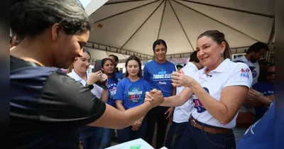 A vice-governadora do Pará, Hana Ghassan, esteve presente e destacou a importância de realizar mais uma ação dentro das comunidades.