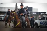 Polícia Militar reforça o policiamento em Belém e Marituba durante a Operação Ocupação, com viaturas, motocicletas e cavalaria para coibir a criminalidade.