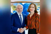 O presidente Lula com Ana Cristina Viana Silveira.