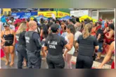 Equipes da Polícia Civil realizam ações da campanha "Não é Não" durante o Carnaval em Belém e no interior, com orientação aos foliões e prevenção à importunação sexual.
