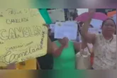 Confeiteiras protestam em frente à sede da Prefeitura de Ananindeua e cobram pagamento de auxílio financeiro prometido pelo prefeito Daniel Santos após curso de capacitação