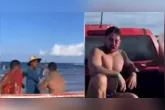 Confusão em Porto de Galinhas, terminou em violência após os visitantes se recusarem a arcar com um valor considerado abusivo por uso de cadeira de praia.