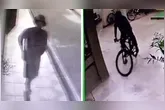 Ladrão chega na calmaria da madrugada para furtar bike