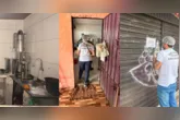Fiscalização do Ministério Público do Estado do Pará e da Vigilância Sanitária interditou pontos de venda de açaí em Ananindeua após irregularidades no processamento do fruto.