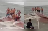 Embarcação que saiu de Vigia naufraga em alto-mar. Veja o vídeo do momento!