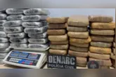 78 tabletes de cocaína, além de balança e máquina de contar dinheiro, foram apreendidos pela Polícia Civil durante ação da Operação Iara em um condomínio na avenida Augusto Montenegro, em Belém.