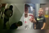 Suspeitos investigados por estupro coletivo aparecem sorrindo em vídeo gravado dentro de elevador logo após deixarem o apartamento em Copacabana.