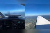 Na publicação de Renan Saes, é possível ver imagens da vista aérea do avião.