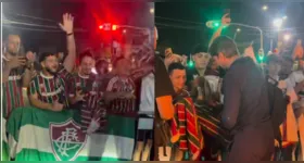 Recepção de torcedores do Flu parou a avenida Presidente Vargas em Belém