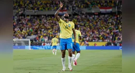 Igor Thiago, da Seleção Brasileira, em jogo contra a Croácia.