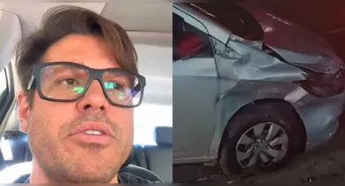 Imagem ilustrativa da notícia: Vídeo expõe carro destruído em acidente com Dado Dolabella