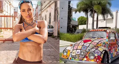 Imagem ilustrativa da notícia: DJ Michele Andrade aposta no crochê e cria fusca artesanal
