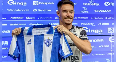 Imagem ilustrativa da notícia: "Muito feliz de estar vestindo a camisa do Paysandu", diz Caio Mello