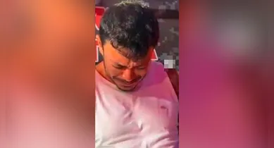 Imagem ilustrativa da notícia: Após espancar esposa dentro de carro, suspeito chora ao ser preso