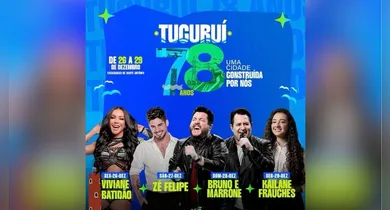 Imagem ilustrativa da notícia: Os shows que marcaram os 78 anos de Tucuruí!