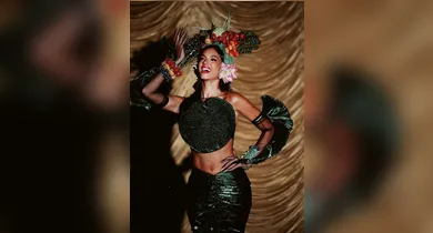 Imagem ilustrativa da notícia: Alane Dias usa look paraense inspirado em Carmen Miranda 