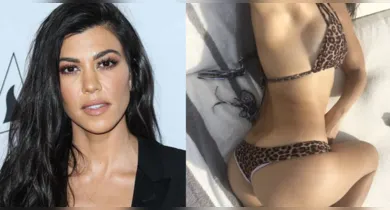 Imagem ilustrativa da notícia: Trend 2016: Kourtney Kardashian compartilha foto usando biquíni retrô