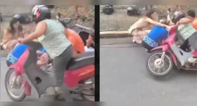 Imagem ilustrativa da notícia: VÍDEO: Motociclista cai sobre a vítima ao parar para olhar acidente