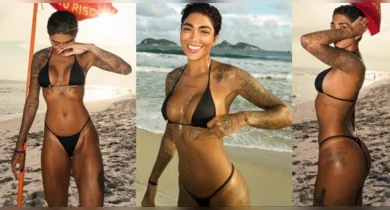 Imagem ilustrativa da notícia: Fio-dental, tatuagens e bronze: irmã de Gabigol abre álbum de fotos