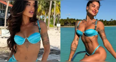 Imagem ilustrativa da notícia: Aline Campos exibe shape definido em praia no Caribe e surpreende