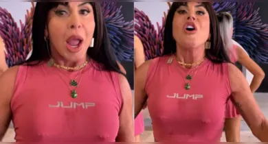 Imagem ilustrativa da notícia: Gretchen mostra coreografia e detalhe íntimo chama a atenção