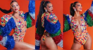 Imagem ilustrativa da notícia: Alane usa look de xuxinhas de cabelo no ensaio da Grande Rio