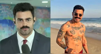 Imagem ilustrativa da notícia: 'Bigodudo gostoso': repórter rouba a cena em sua estreia na Globo