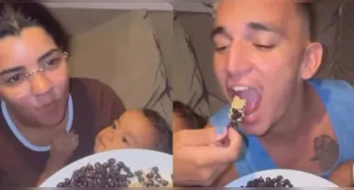 Imagem ilustrativa da notícia: Topas? João Gomes e esposa encaram banquete de tanajura