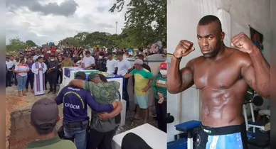 Imagem ilustrativa da notícia: VÍDEO: Comoção e homenagens no velório do ex-lutador Mondragon