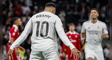 Imagem ilustrativa da notícia: Real Madrid vence e Mbappé iguala recorde de Cristiano Ronaldo