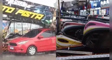 Imagem ilustrativa da notícia: VÍDEO: Caminhão destrói brinquedo em parque na praça de Marituba