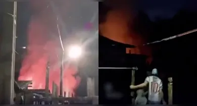 Imagem ilustrativa da notícia: VÍDEO: Incêndio destrói casa e assusta moradores de Icoaraci