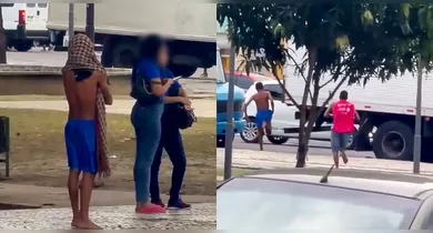 Imagem ilustrativa da notícia: VÍDEO: Ladrões roubam celular e bolsa de mulher no comércio de Belém