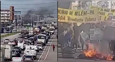 Imagem ilustrativa da notícia: Protesto volta a interditar trecho na BR-316; veja como está o trânsito