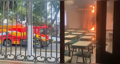 Imagem ilustrativa da notícia: Incêndio atinge sala de aula do Colégio Marista em Belém