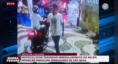 Imagem ilustrativa da notícia: Égua, até quando? Motocicletas invadem calçada em Belém
