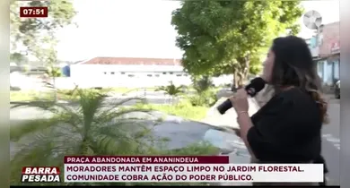 Imagem ilustrativa da notícia: ANANINDEUA: Moradores mantêm praça abandonada