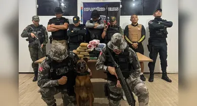 Imagem ilustrativa da notícia: Polícia apreende 26 kg de drogas com ajuda de cão farejador