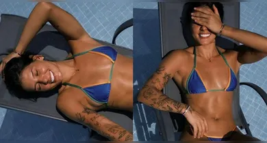 Imagem ilustrativa da notícia: Ana Castela posa de biquíni na piscina e arranca elogios