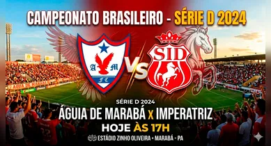 Imagem ilustrativa da notícia: AO VIVO: Acompanhe aqui a partida entre Águia de Marabá e Imperatriz