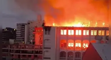 Imagem ilustrativa da notícia: Incêndio atinge Colégio Marista em Santa Maria; veja o vídeo!