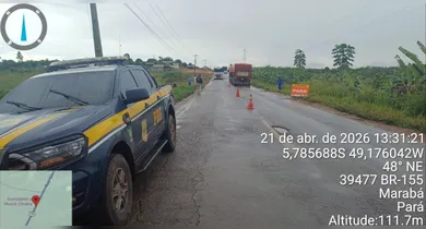 Imagem ilustrativa da notícia: Asfalto cede e BR-155 pode romper entre Marabá e Eldorado do Carajás