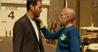 Imagem ilustrativa da notícia: Ator famoso aparece 30 kg mais magro, careca e de barba grisalha