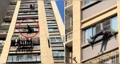 Imagem ilustrativa da notícia: Vídeo: idoso cai do 15º andar e sobrevive de forma surpreendente