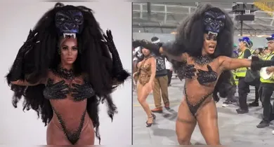 Imagem ilustrativa da notícia: Rosiane Pinheiro “mostra demais” em ensaio da Vai-Vai e causa na web