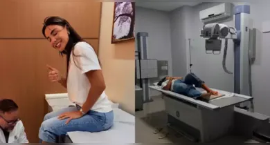 Imagem ilustrativa da notícia: Gabriela Versiani mostra fratura no pé após acidente em casa