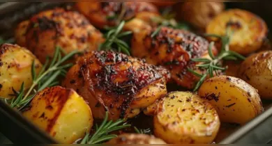 Imagem ilustrativa da notícia: Receita de sobrecoxas de frango crocantes e fácil na air fryer