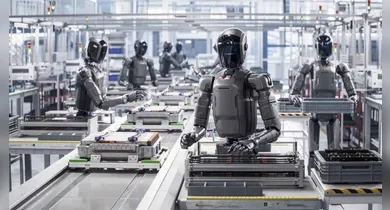 Imagem ilustrativa da notícia: Empresa começa a usar robôs humanoides na fabricação de carros elétricos